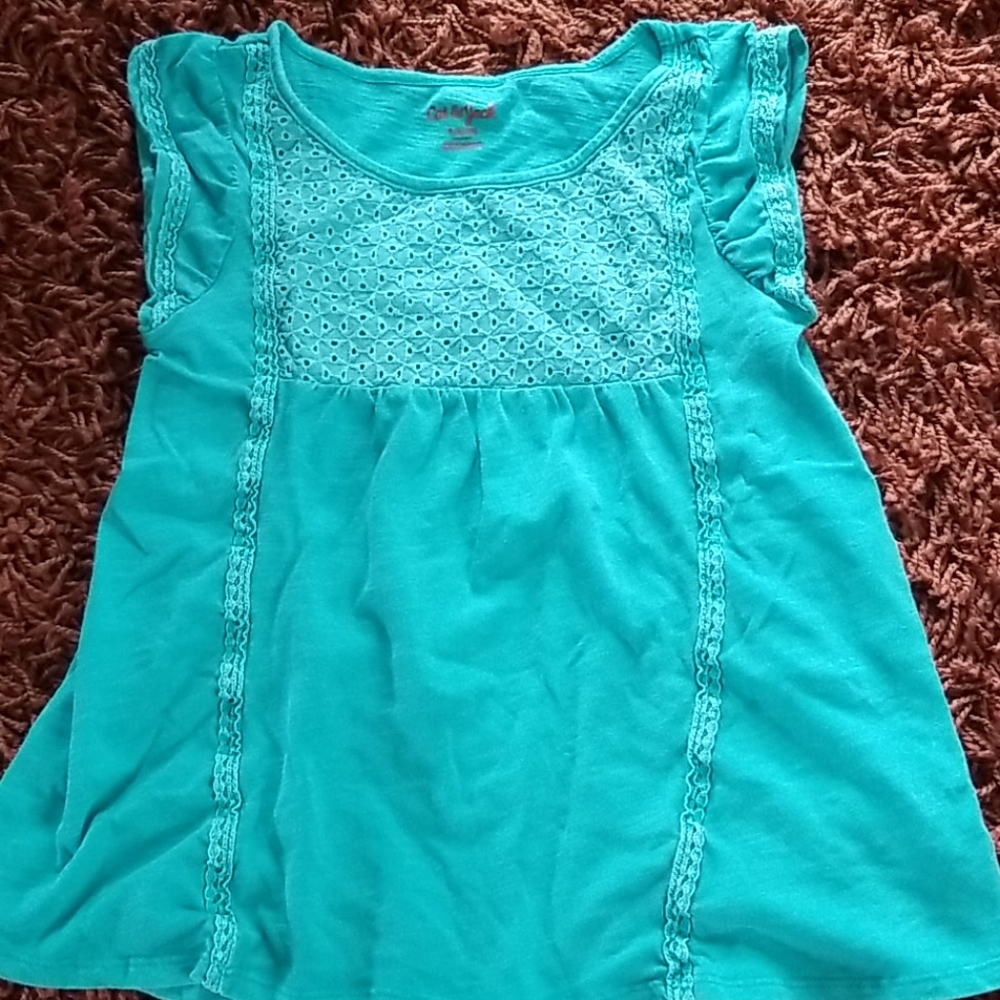 Girls' Flutter Sleeve Babydoll Top